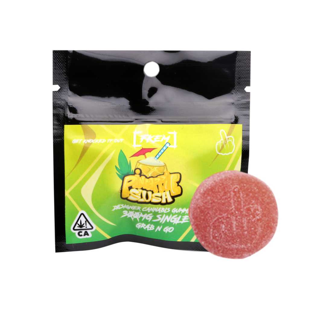 FKEM Pineapple Slush 300mg Single Grab N Go Gummy