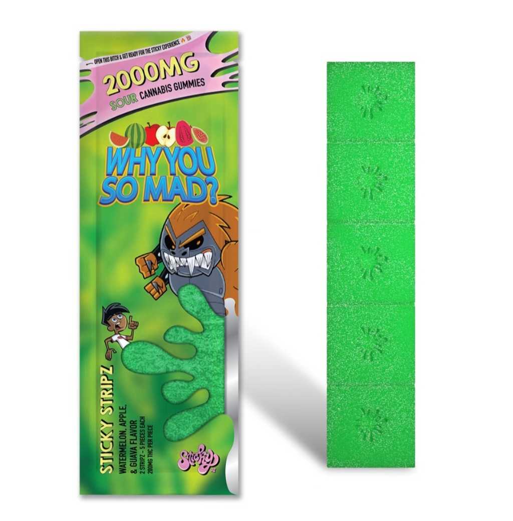 Sticky Stripz Why You So Mad? Gummies 2000mg