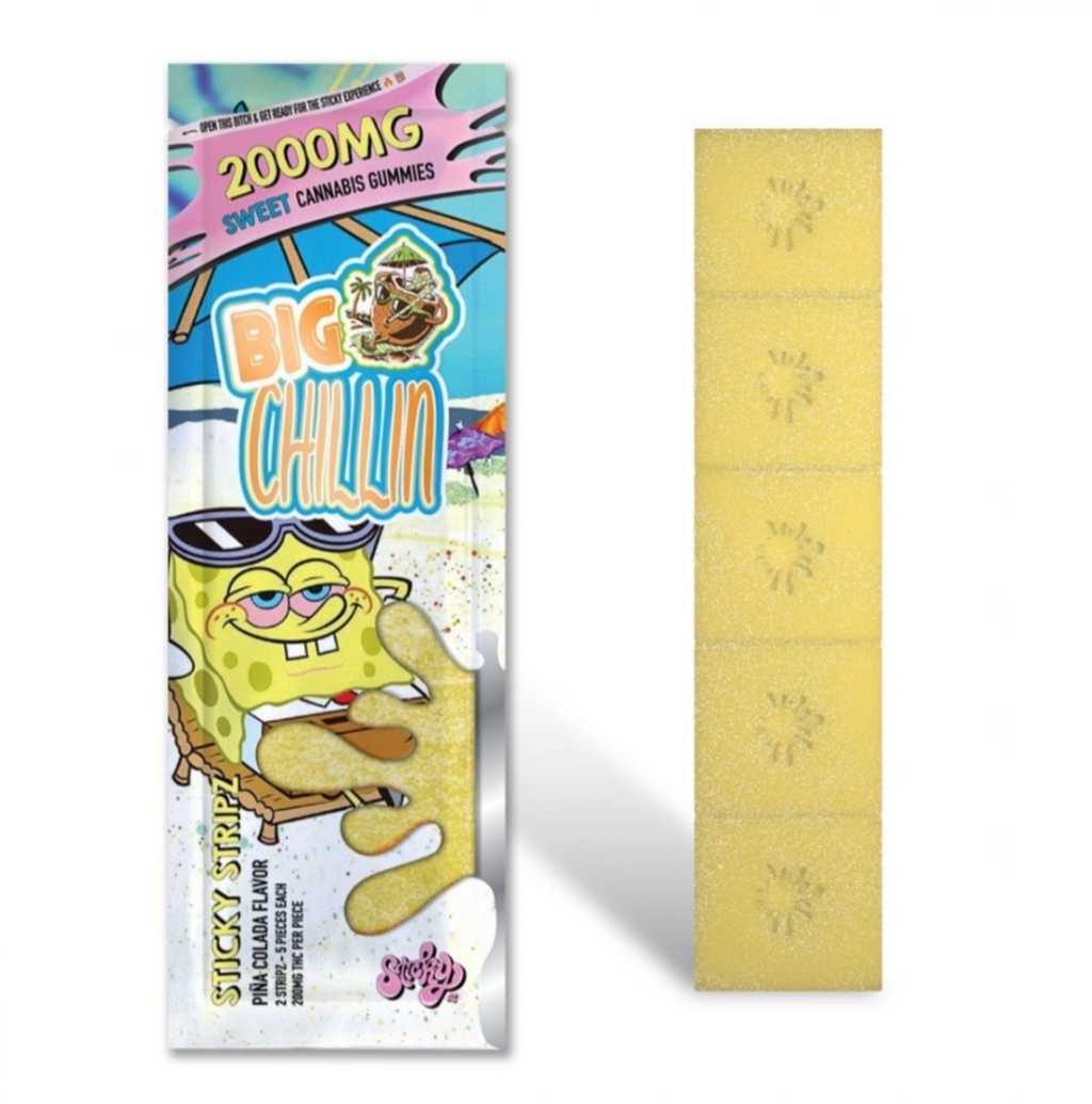 Sticky Stripz Big Chillin Gummies 2000mg (Indica or Sativa)