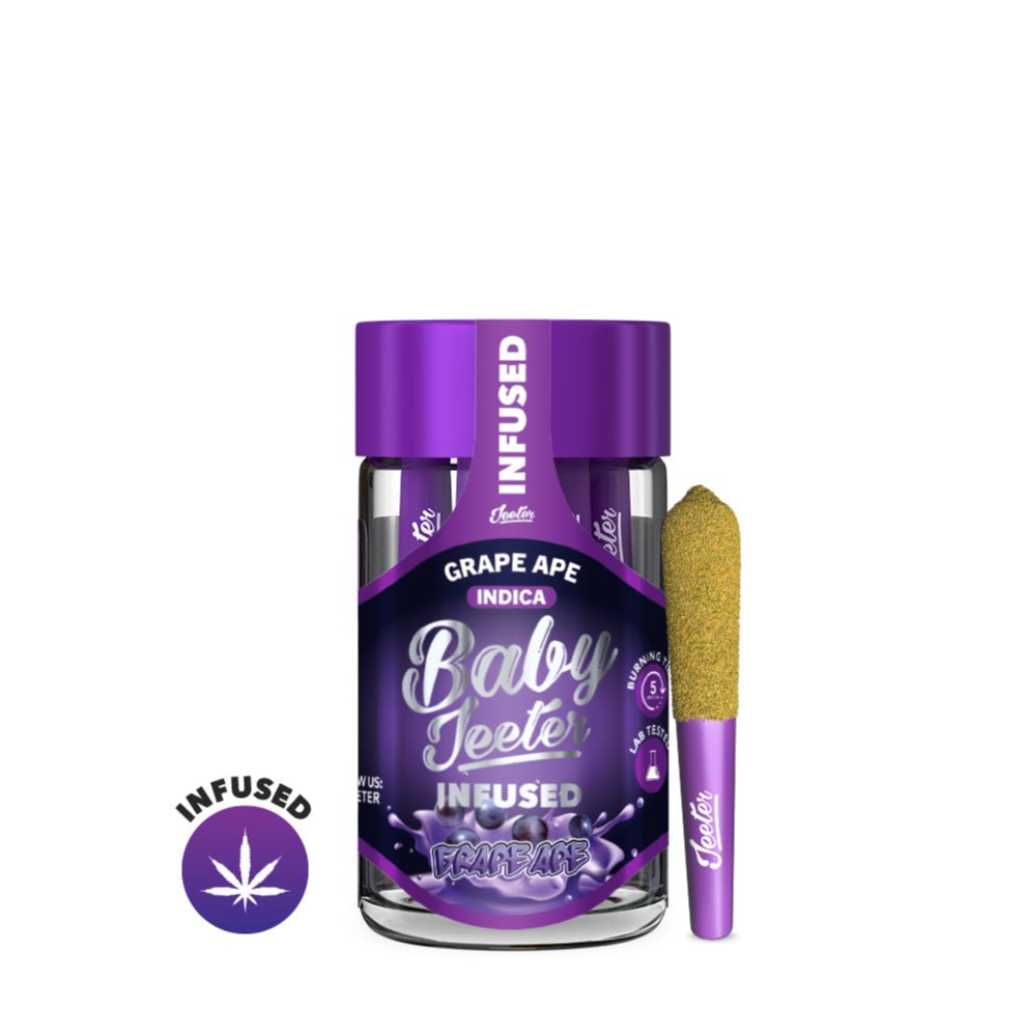 Baby Jeeter Grape Ape 5 Pack Infused with Liquid Diamonds (2.5g)