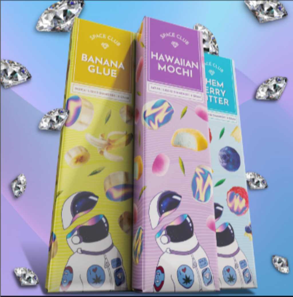 Space Club Banana Glue Liquid Diamonds Disposable 2g (Indica)