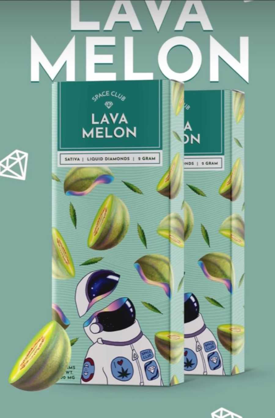Space Club Lava Melon Liquid Diamonds Disposable 2g (Sativa)