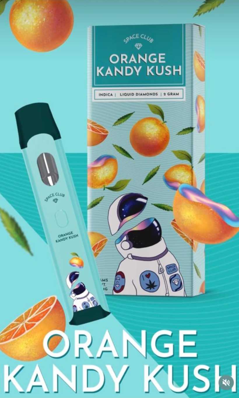 Space Club Orange Kandy Kush Liquid Diamonds Disposable 2g (Indica)