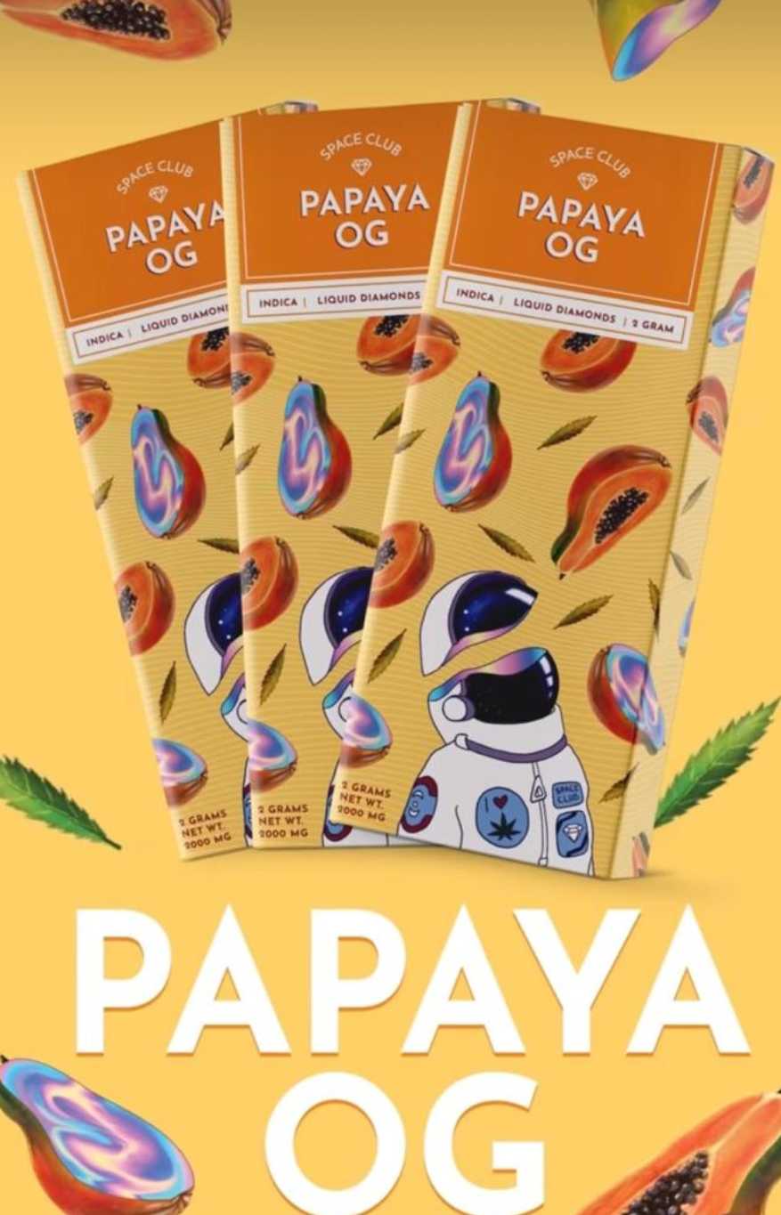 Space Club Papaya OG Liquid Diamonds Disposable 2g (Indica)