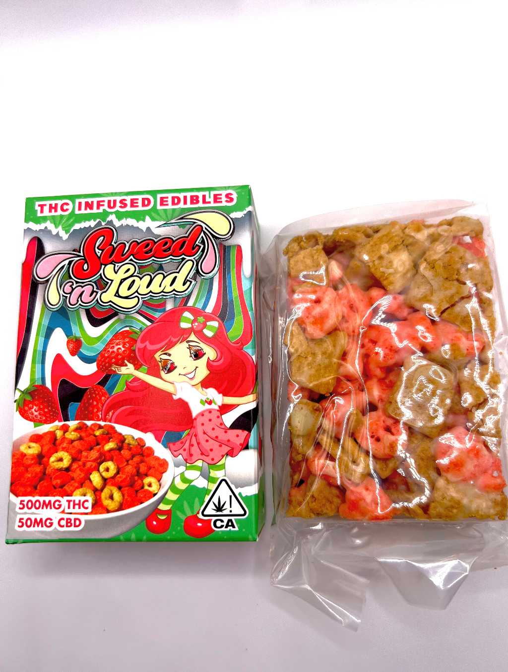 Sweed N Loud Strawberry Short Cake Cereal Bars 500mg