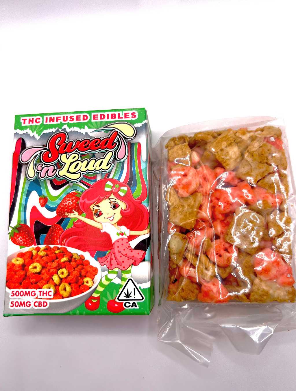 Sweed N Loud Strawberry Short Cake Cereal Bars 500mg