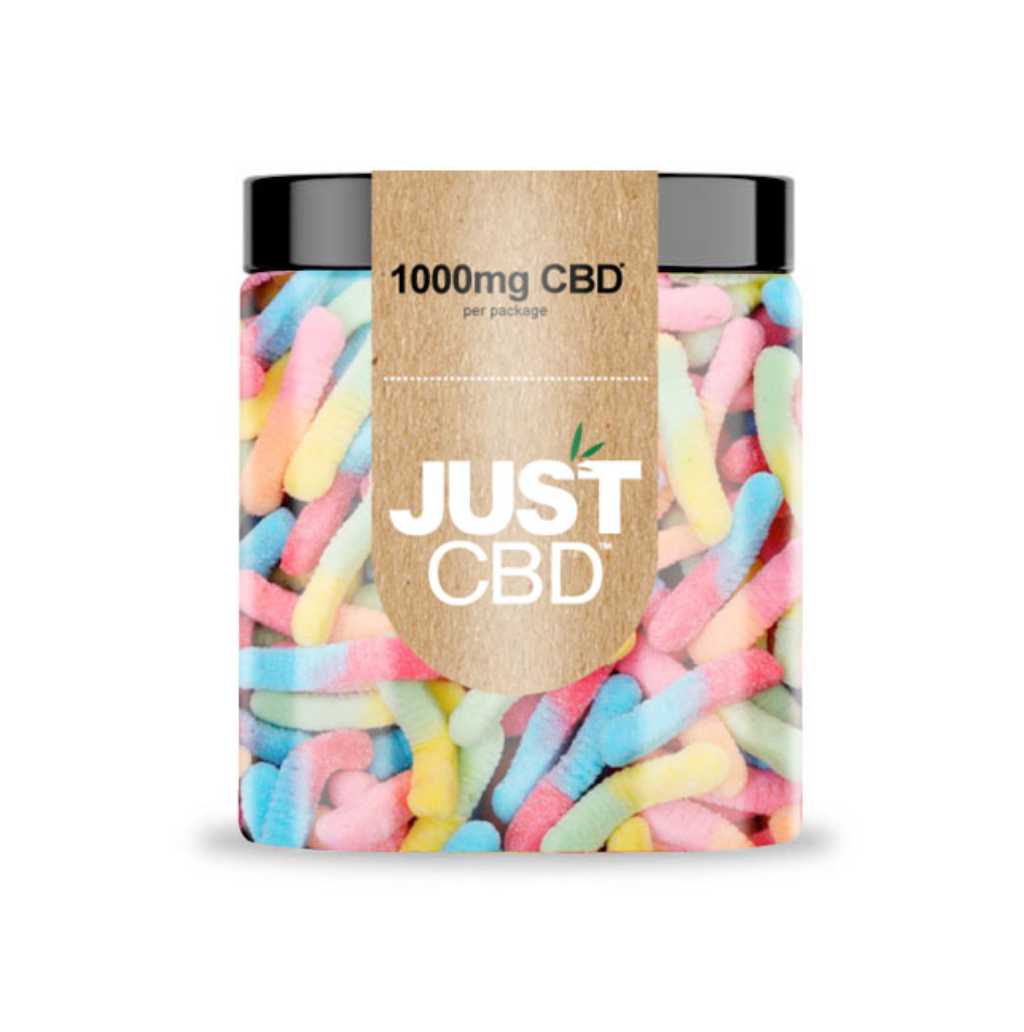 Just CBD Sour Worm Gummies 1000mg