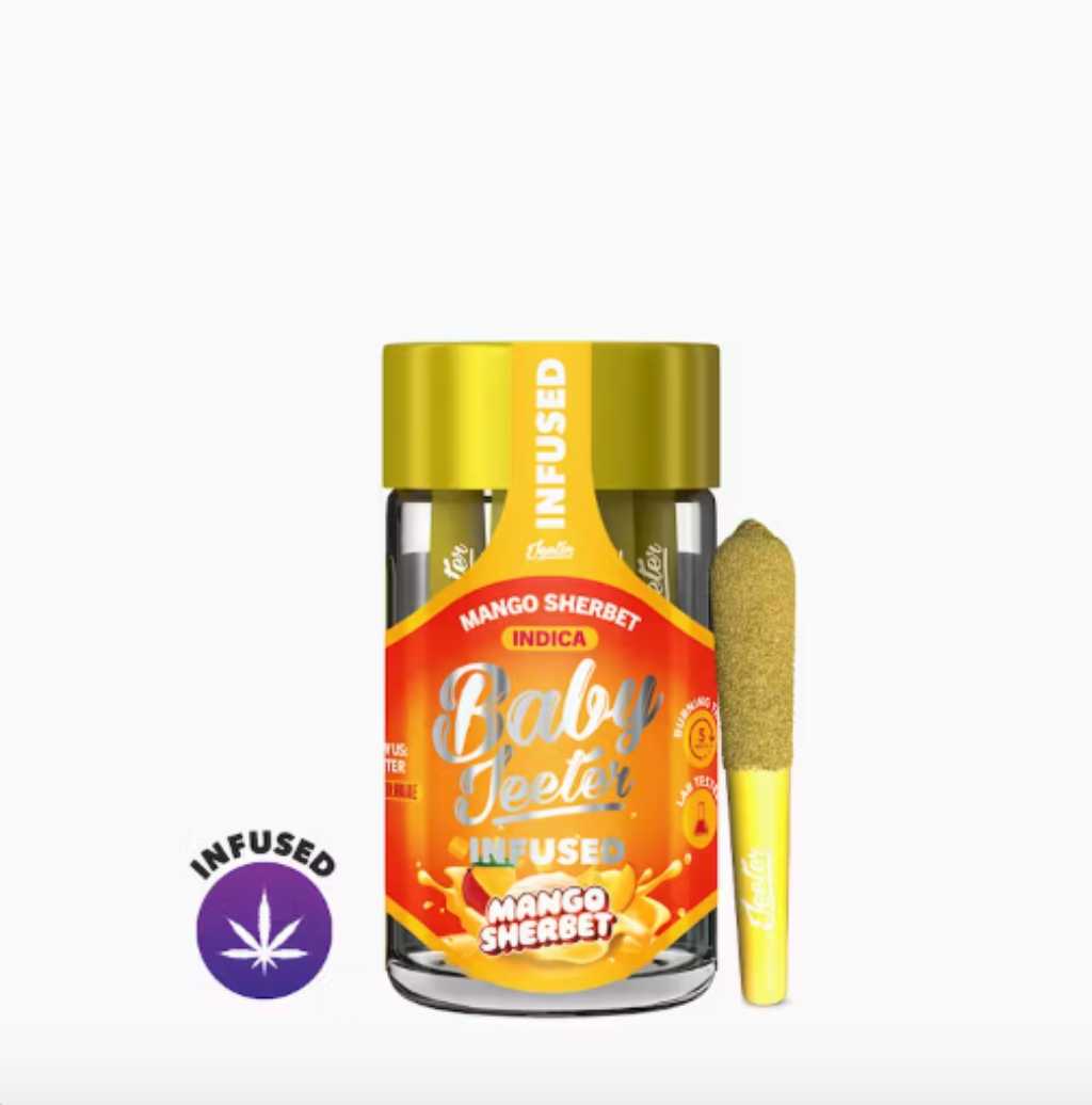 Baby Jeeter Mango Sherbet 5 Pack Infused with Liquid Diamonds (2.5g)