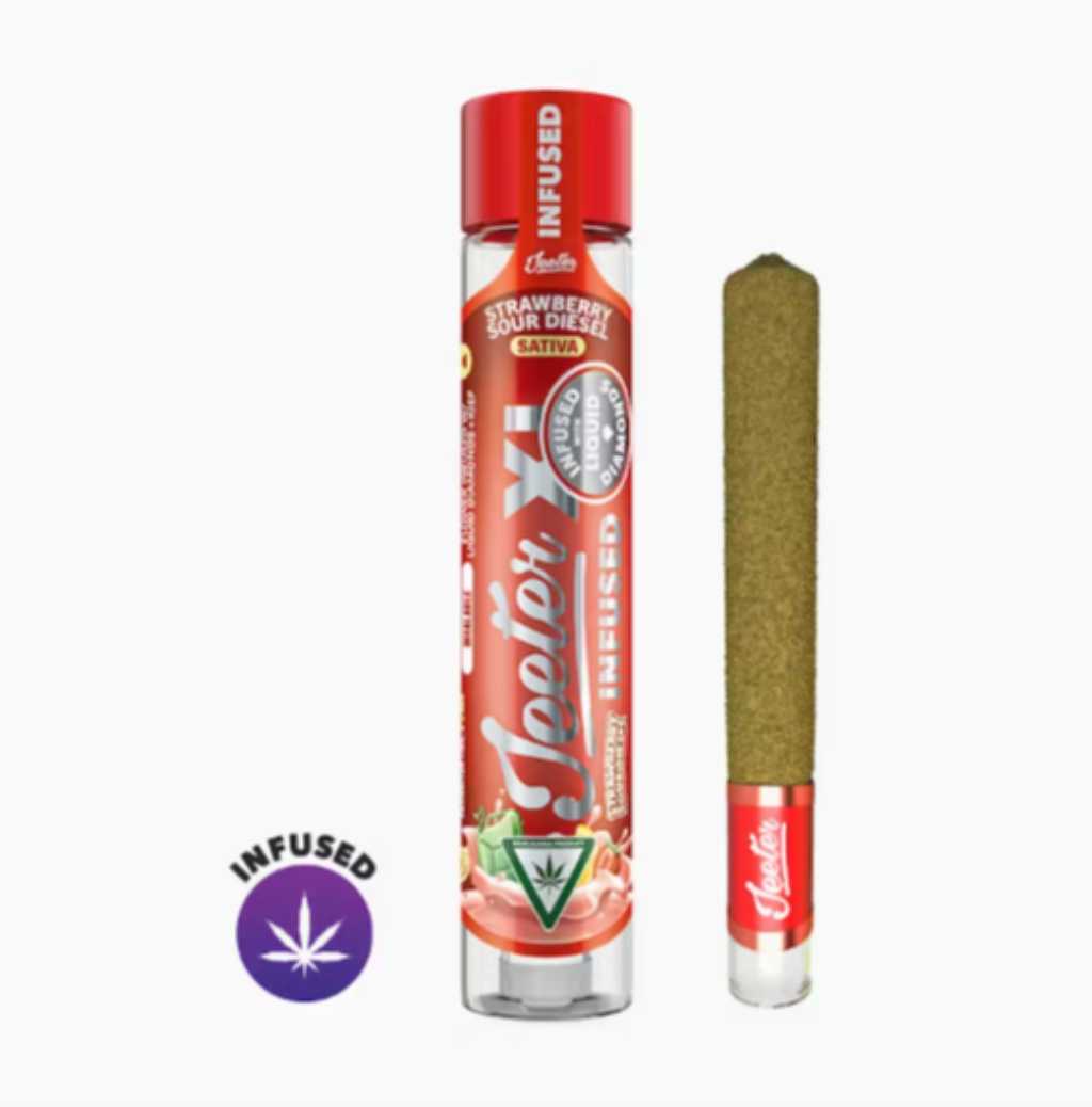 Jeeter XL Blue Strawberry Sour Deisel Infused Preroll 2g (Sativa)