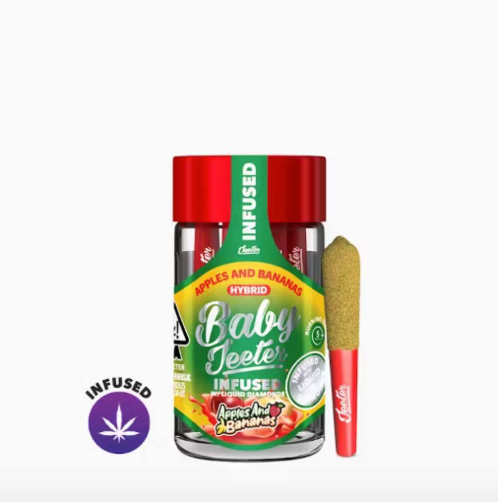 Baby Jeeter Apples and Bananas 5 Pack Infused with Liquid Diamonds (2.5g) (4 for 110.00)