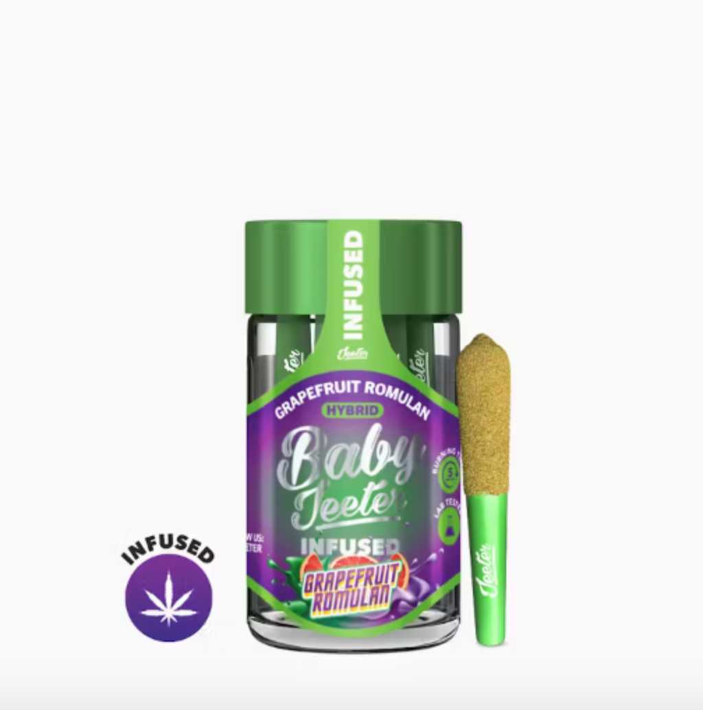 Baby Jeeter Grapefruit Romulan 5 Pack Infused with Liquid Diamonds (2.5g) (4 for 110.00)