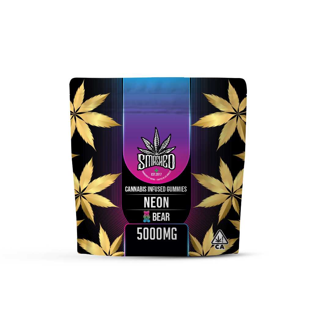 Smashed Gummies Neon Bear 5000mg