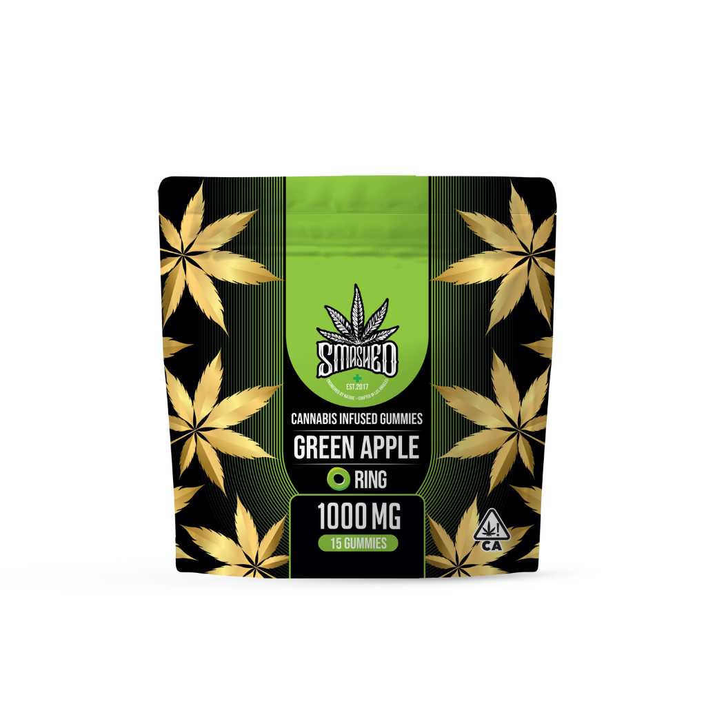 Smashed Gummies Green Apple Rings 1500mg