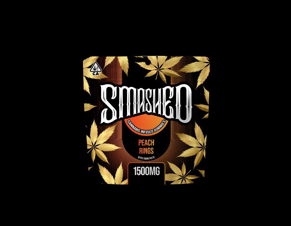 Smashed Gummies Peach Rings 1500mg