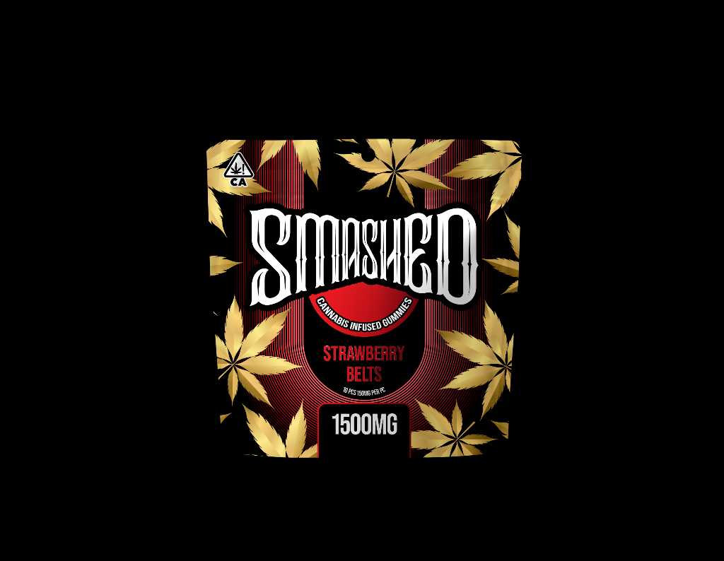 Smashed Gummies Strawberry Belts 1500mg